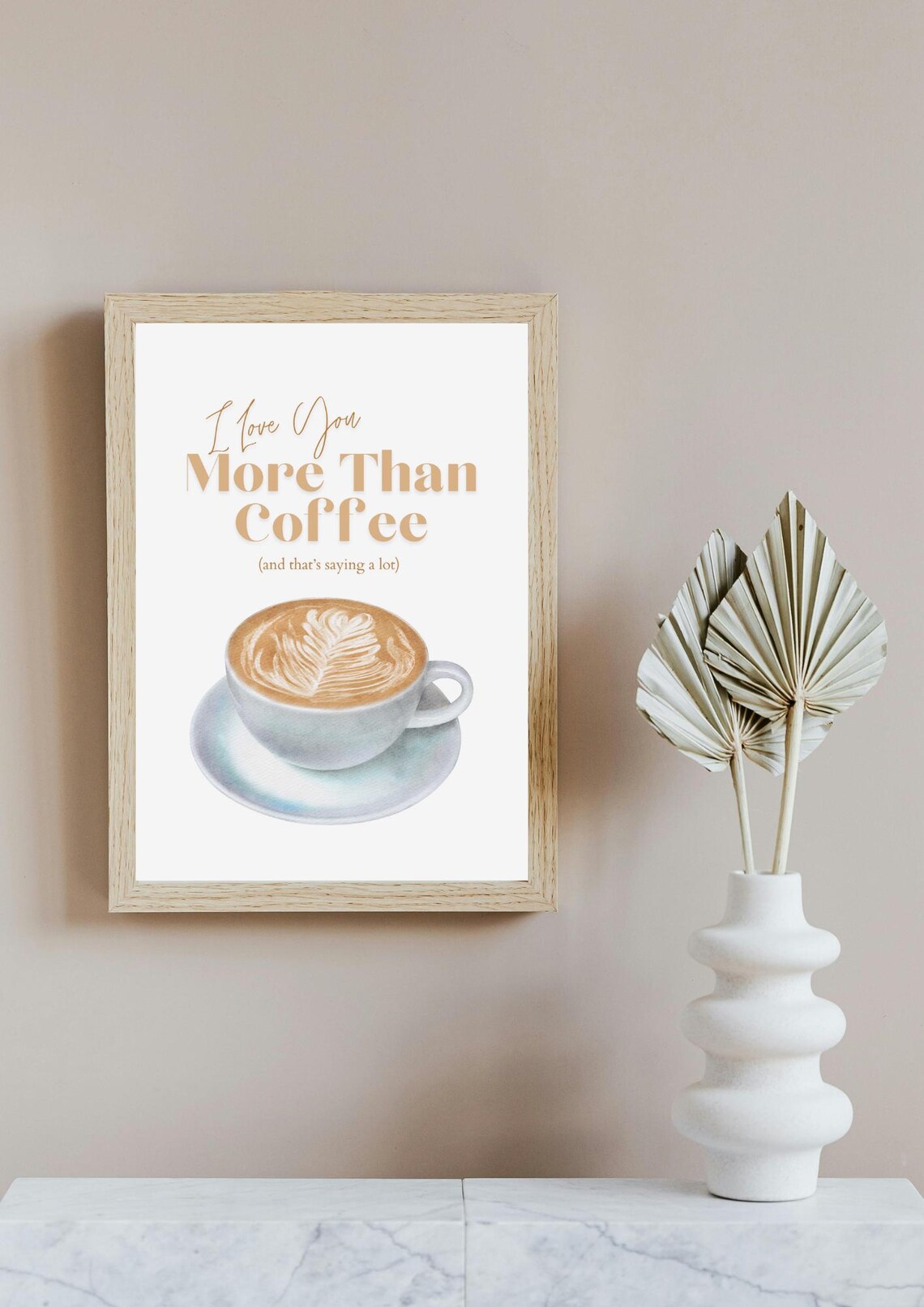 Coffee Love Art Print Romantic Coffee Decor Art - Image 2