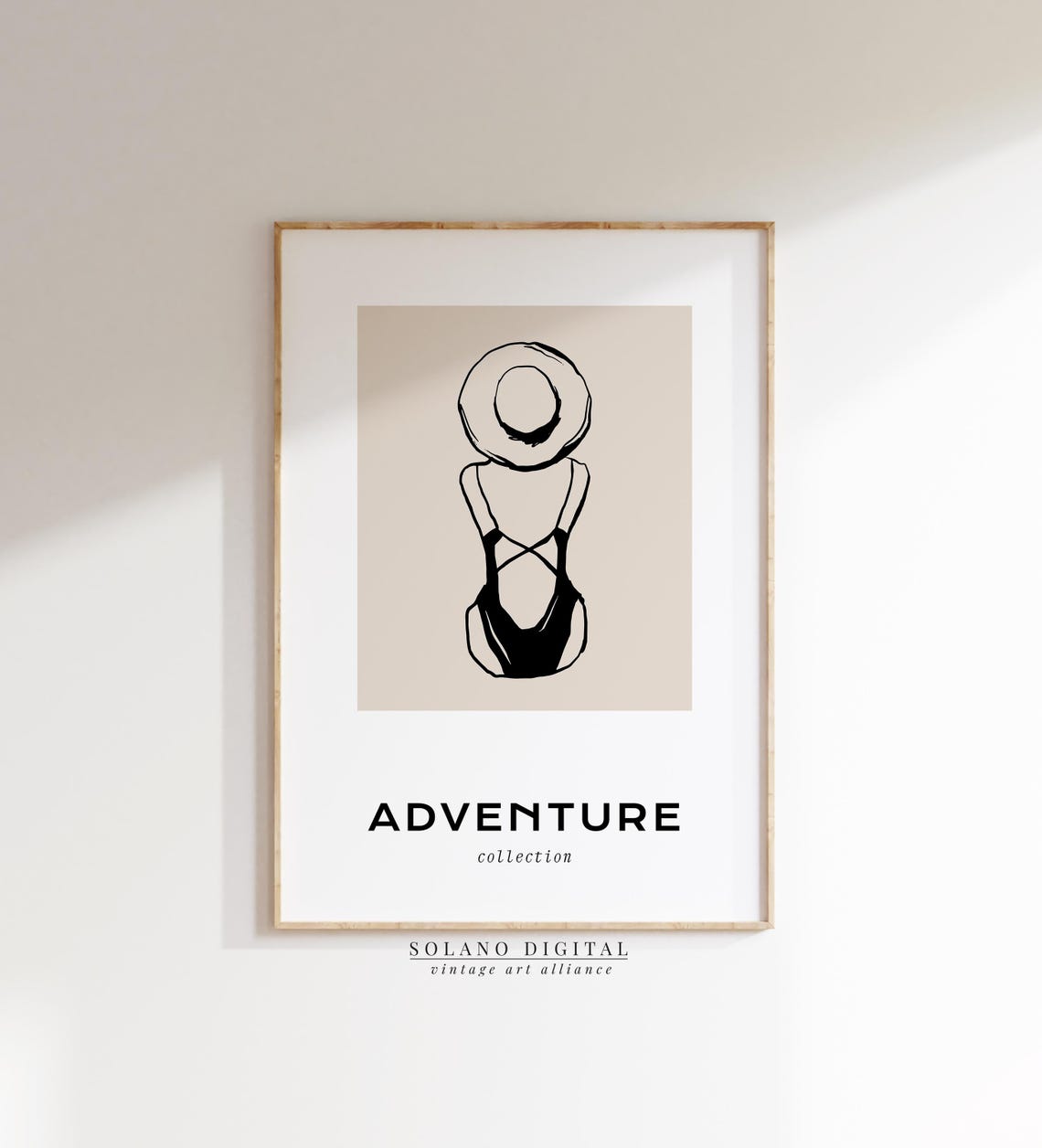 Adventure Collection Swimsuit Line Art Minimalist Beach Poster