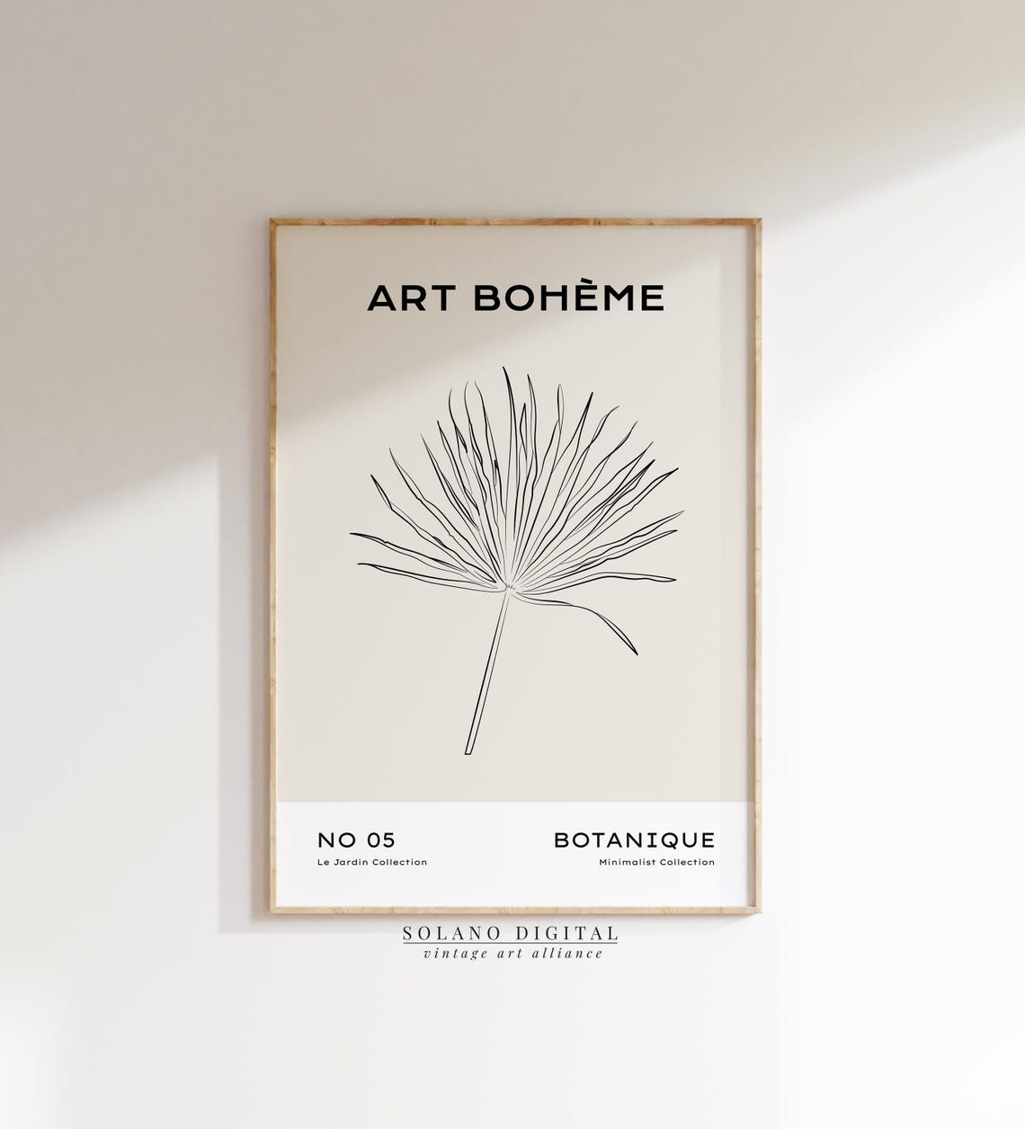 Art Boheme Palm Leaf Botanique Minimalist Le Jardin Art Poster