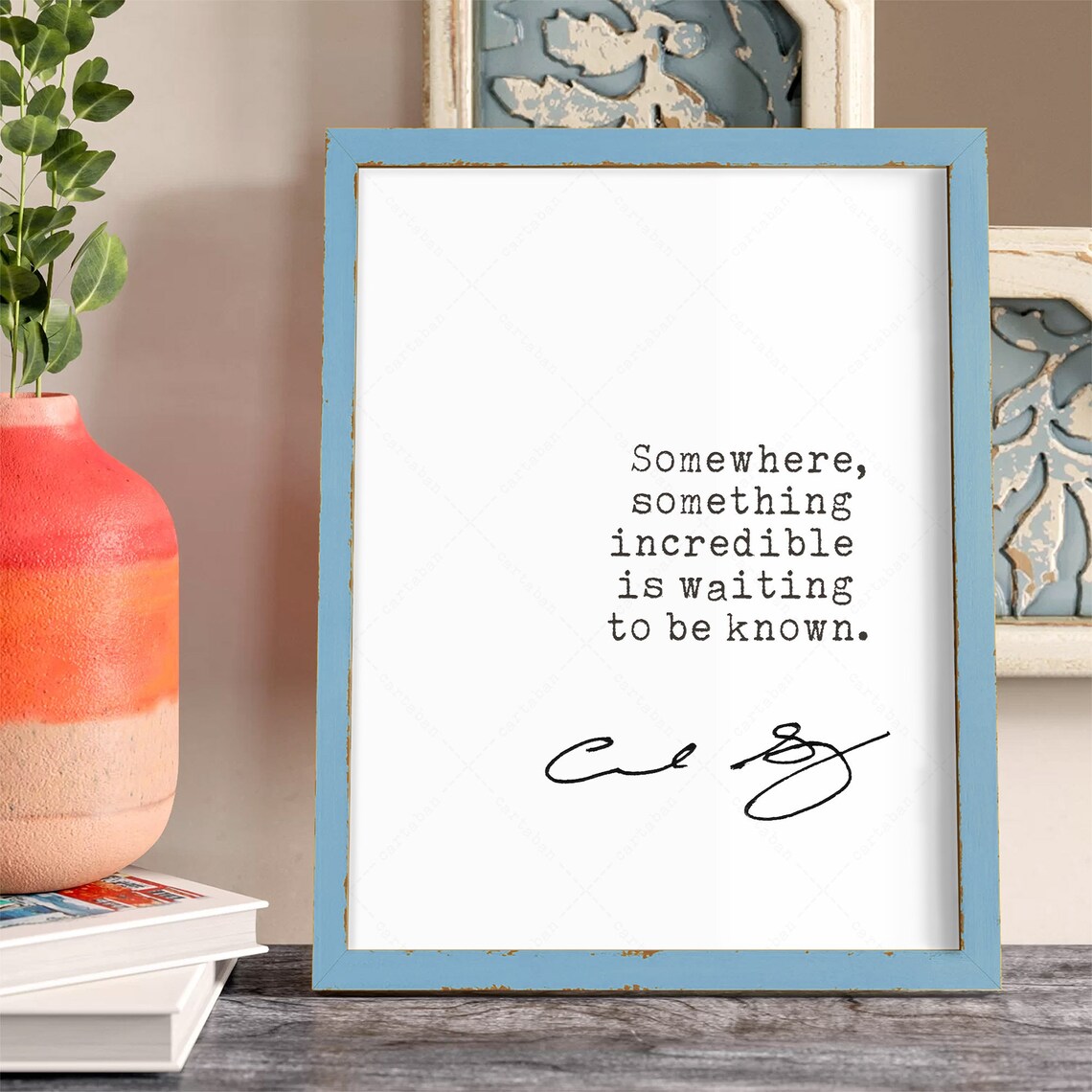 Carl Sagan Quote Art Print, Inspirational Book Lover Decor - Image 3