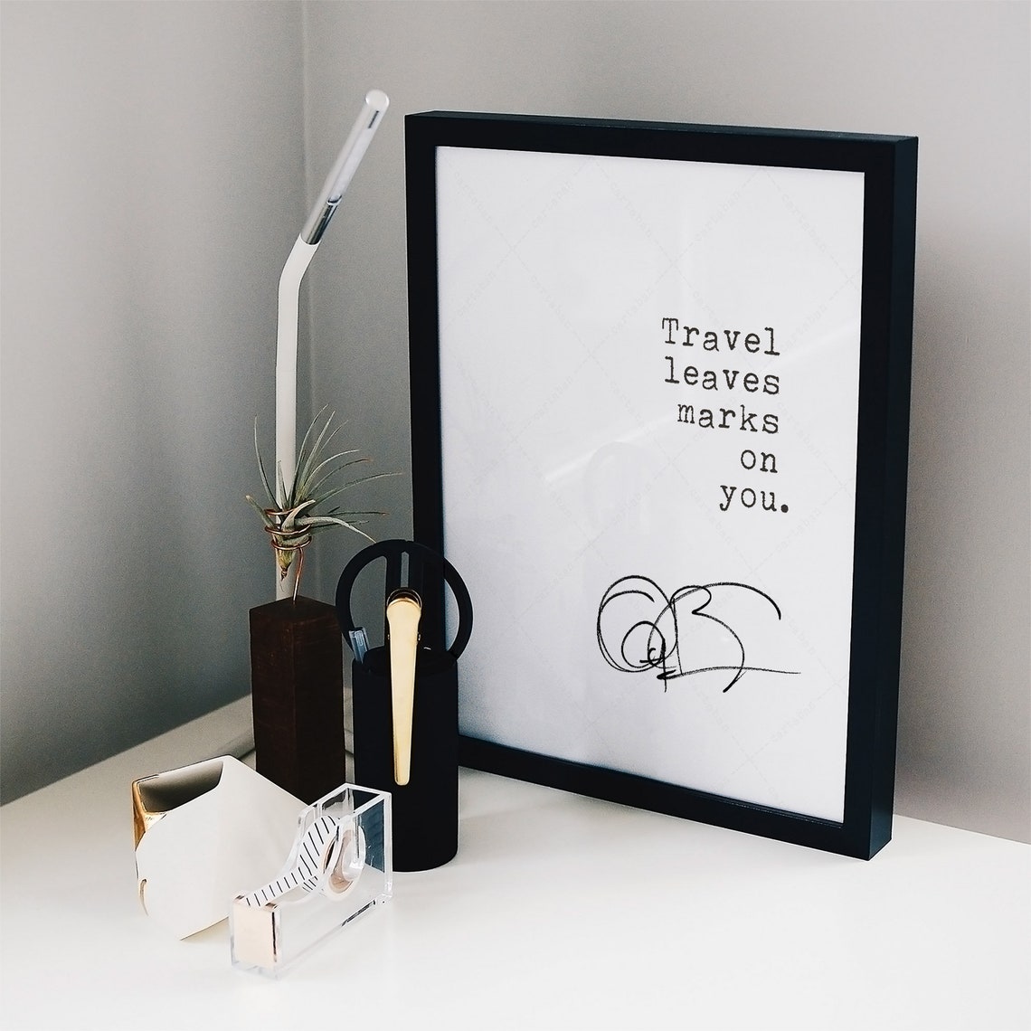Anthony Bourdain Travel Leaves Marks On You Quote Signature Poster - Image 2
