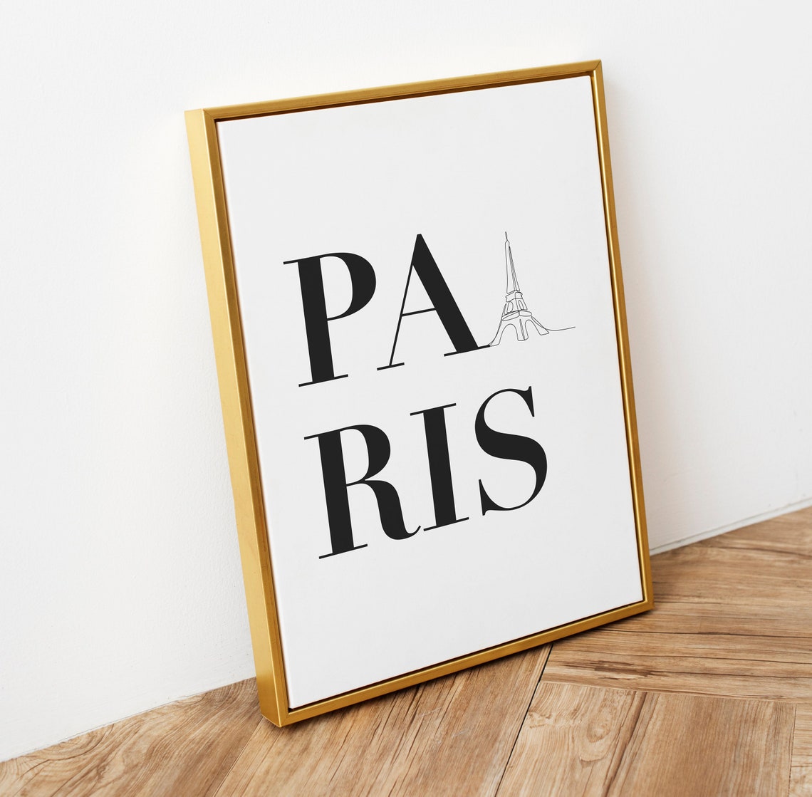 Meet Me In Paris Typography Poster Minimalist Black White Art - Image 2
