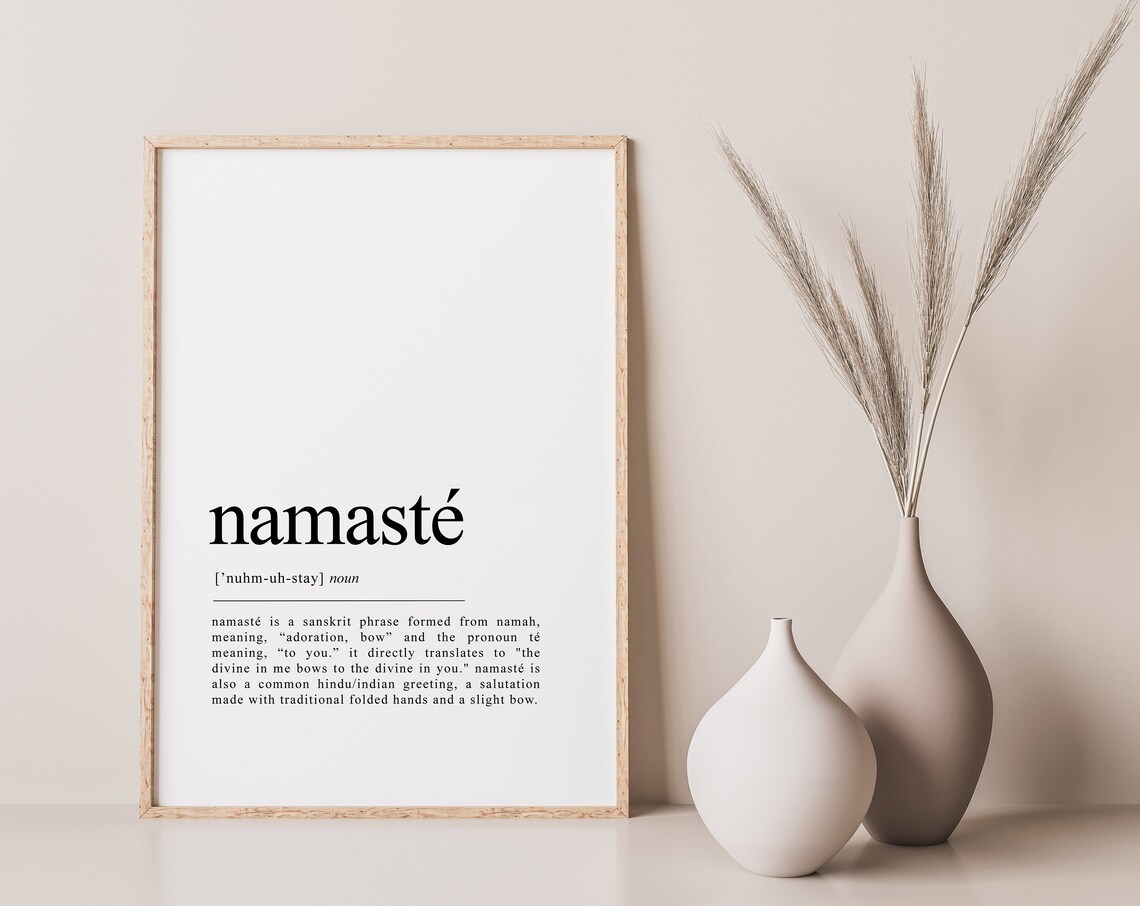Namaste Yoga Wall Art Print, Meditation Gift - Image 2