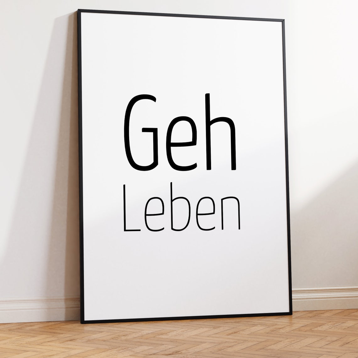 Geh Leben Go Live German Quote Typography Minimalist Art Poster - Image 3