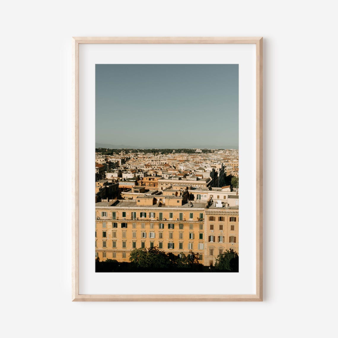 Rome Cityscape Panorama of Endless Terracotta Rooftops Poster