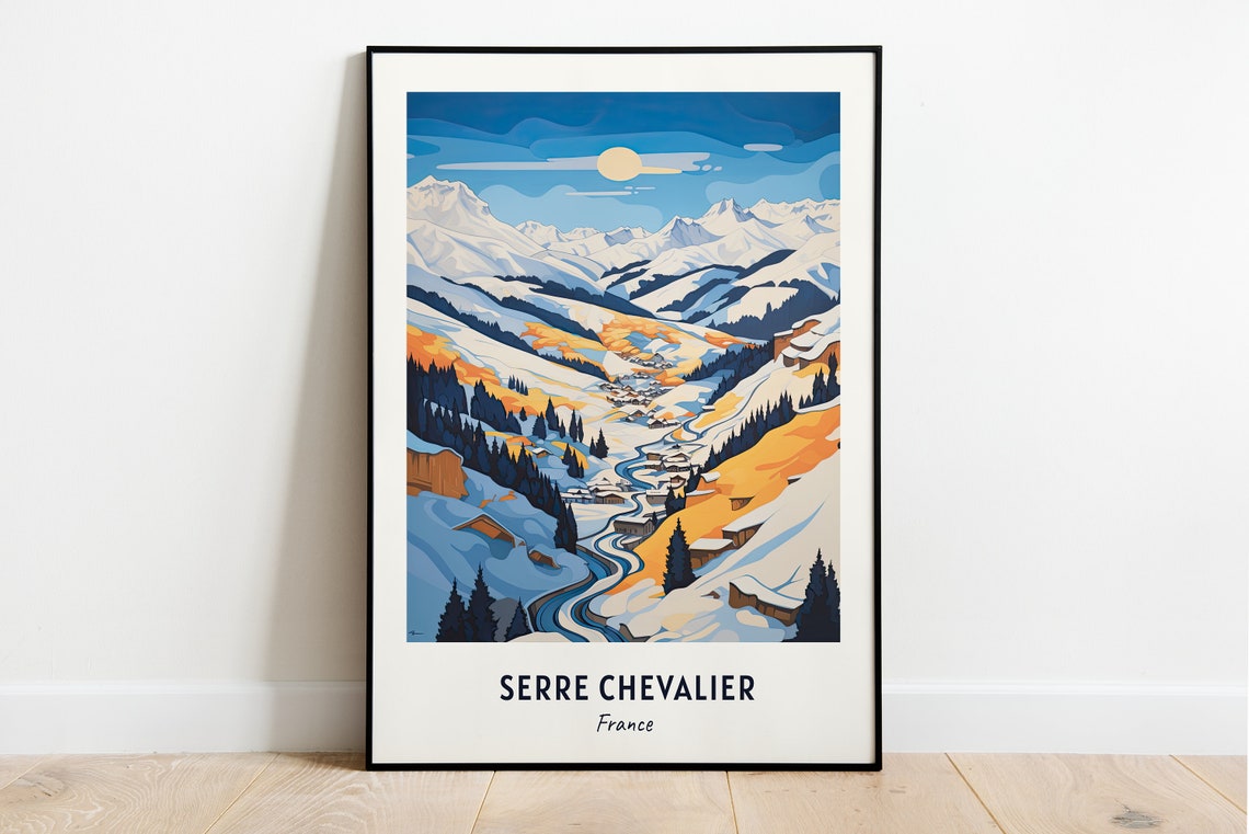 Serre Chevalier France Travel Print Wall Art Serre Chevalier France City Print Serre Chevalier France Travel Gift Serre Chevalier