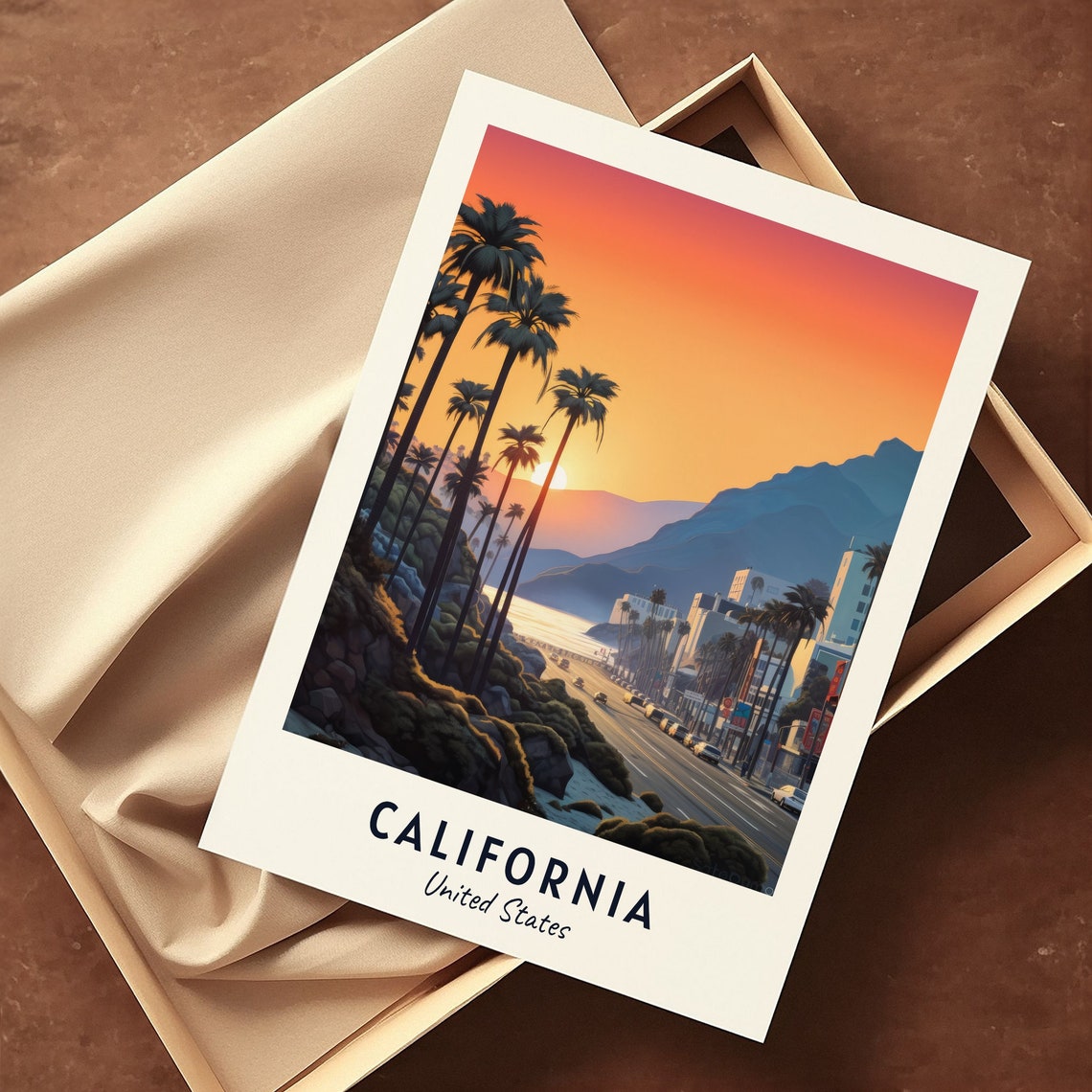 California Travel Print Wall Art California United States City Print California Travel Gift California City Poster - Image 3
