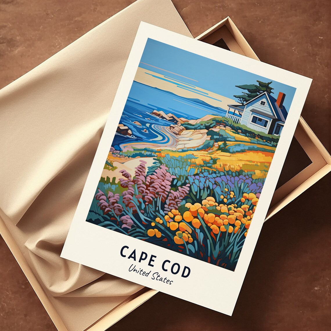 Cape Cod United States Travel Poster, Wall Art Print - Image 3