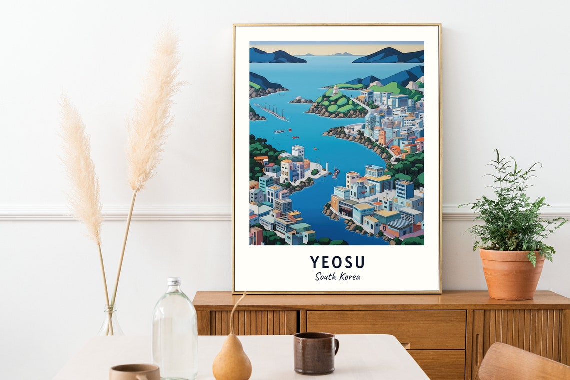 Yeosu Expo Ocean Park Travel Print Wall Art Yeosu South Korea City Print Yeosu Expo Ocean Park Travel Gift Yeosu Expo Ocean Park Poster - Image 2