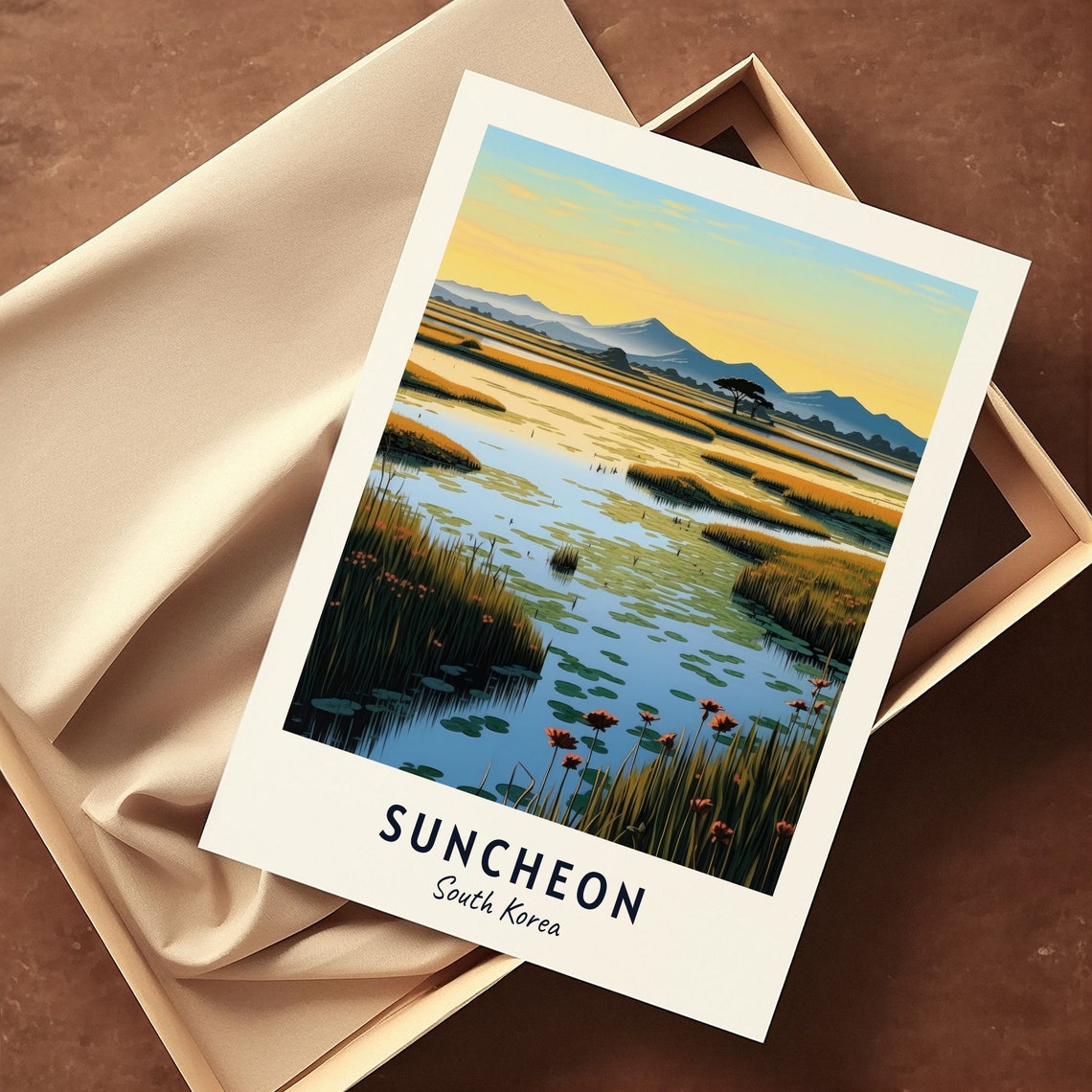 Suncheon Bay Wetland Reserve Travel Print Wall Art Suncheon South Korea City Print Suncheon Bay Wetland Reserve Travel Gift Travel Gift - Image 3