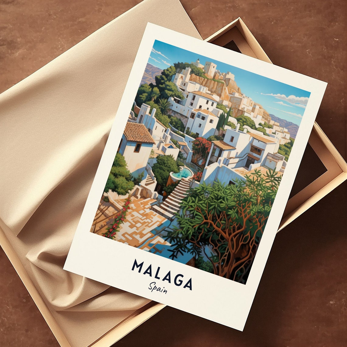 Alcazaba Of Malaga Travel Print Wall Art Malaga Spain City Print Alcazaba Of Malaga Travel Gift Alcazaba Of Malaga Poster Travel Gift - Image 3