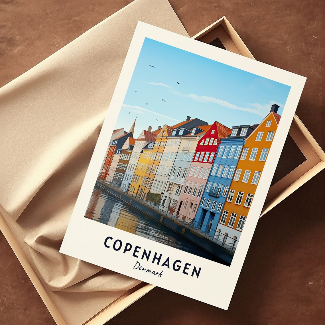 Copenhagen Denmark Nyhavn Colorful Houses Canal Harbor Poster - Image 3