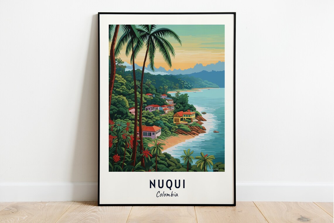 Nuqui Beaches Travel Poster, Nuqui Colombia