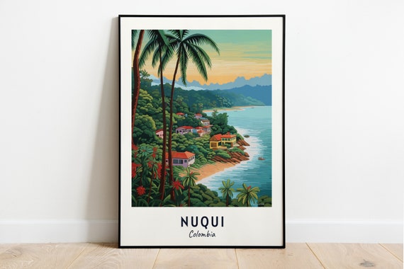 Nuqui Beaches Travel Poster, Nuqui Colombia