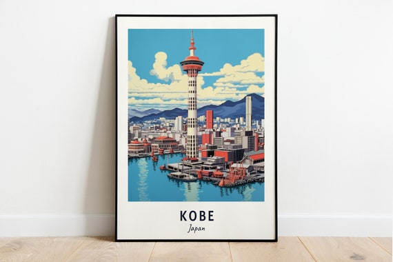 Kobe Port Tower Travel Poster, Japan City View