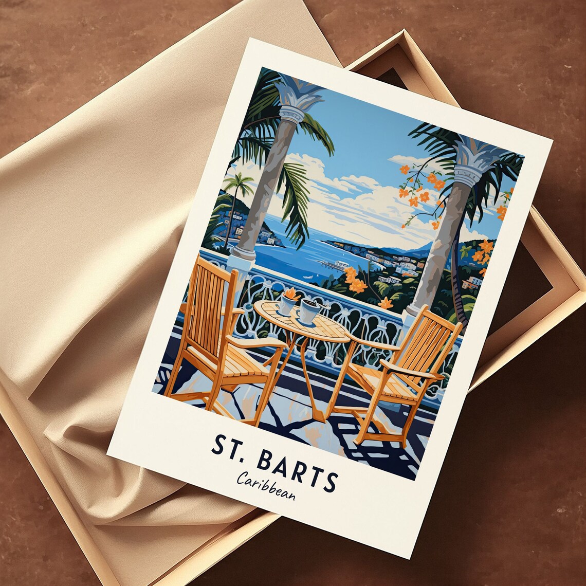St Barts Caribbean Travel Poster, City Print - Image 3