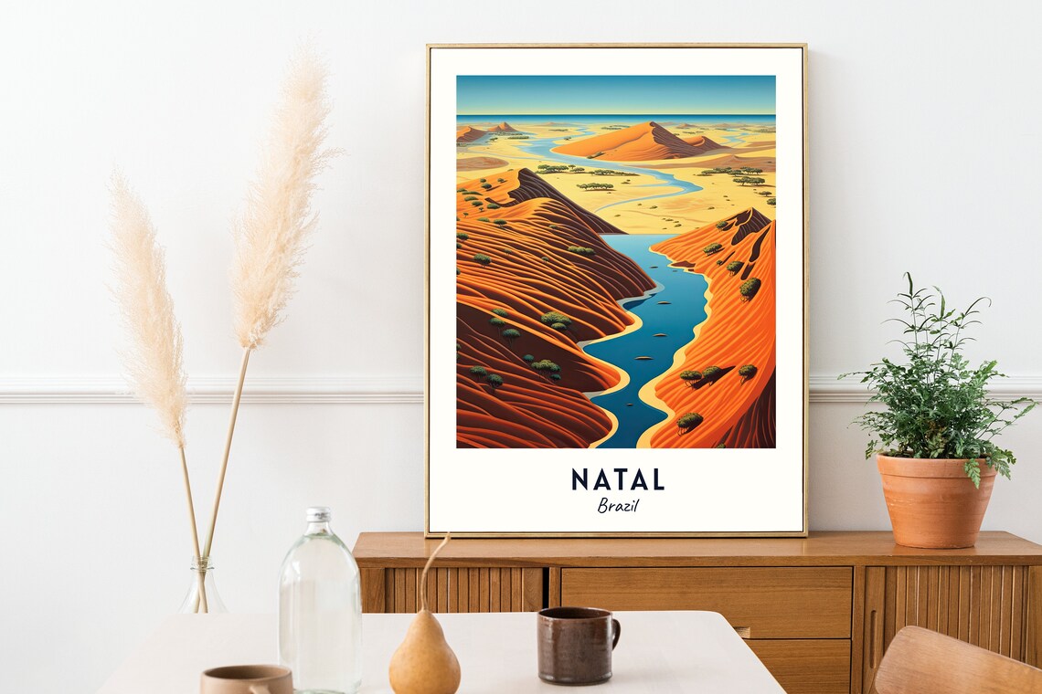 Genipabu Sand Dunes Travel Poster, Natal Brazil - Image 2