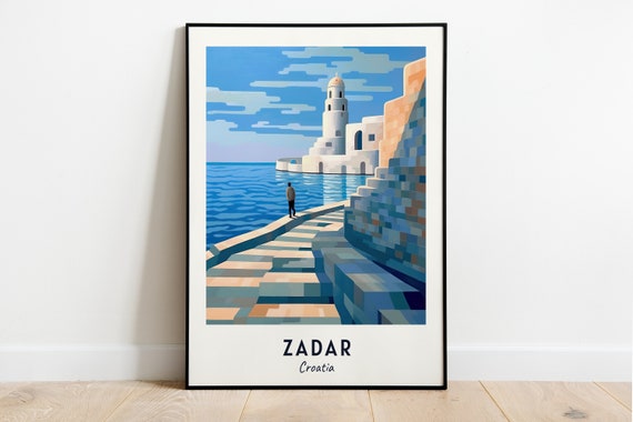 Sea Organ Zadar Croatia Travel Poster, City Print