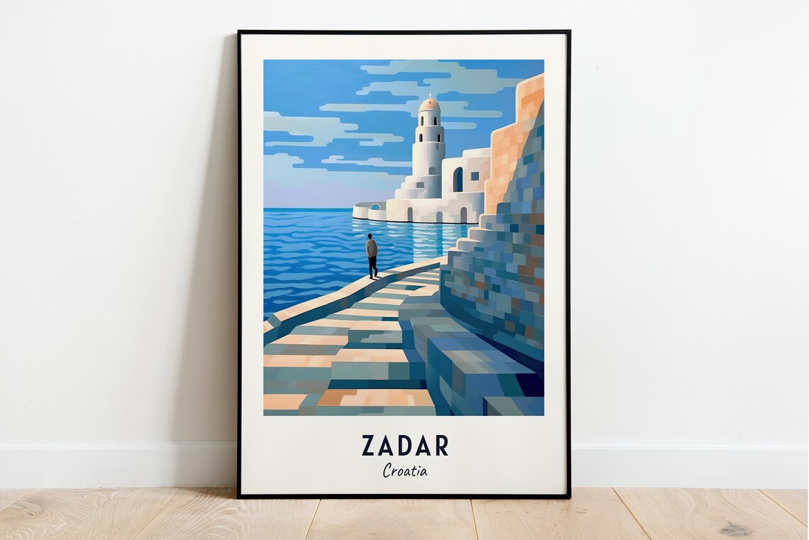 Sea Organ Zadar Croatia Travel Poster, City Print