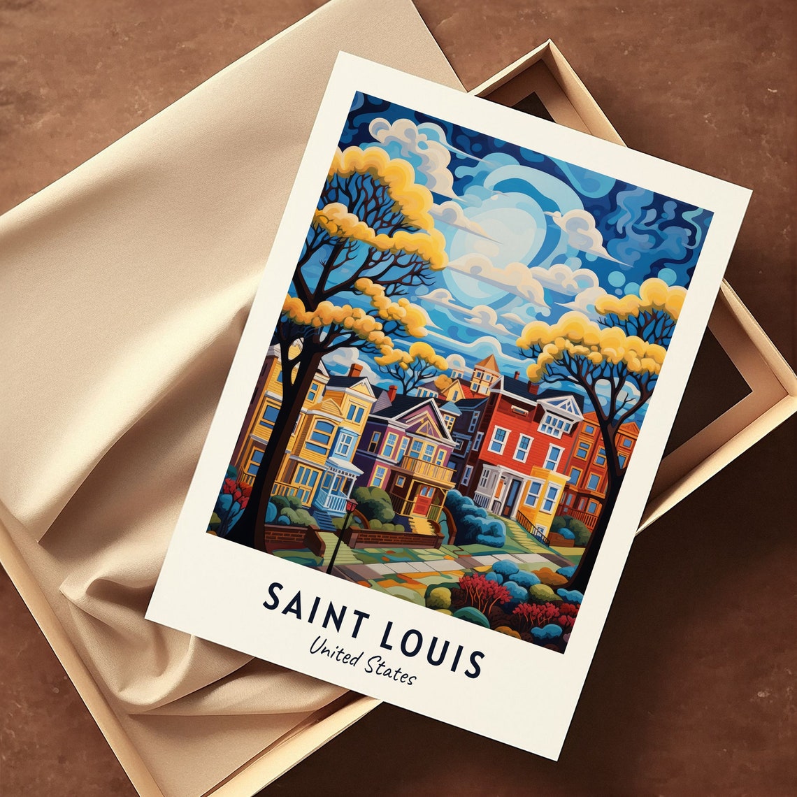 Saint Louis United States Travel Print Wall Art Saint Louis United States City Print Saint Louis United States Travel Gift Wall Art - Image 3