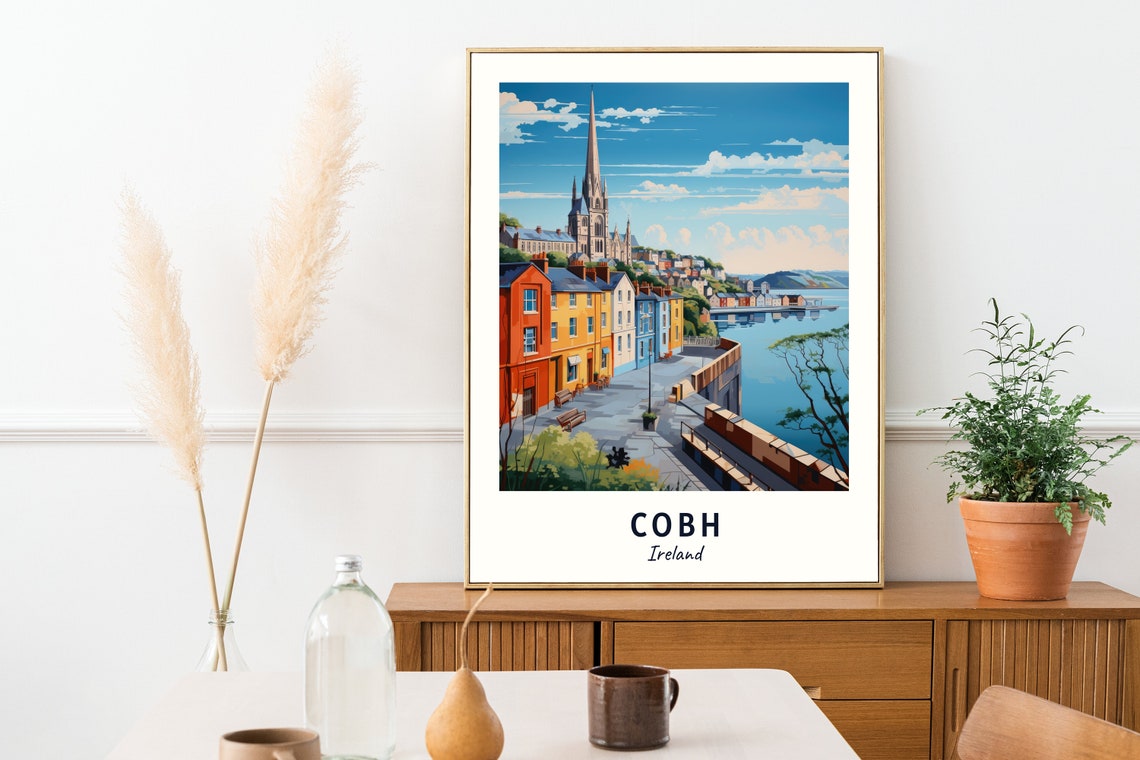 Cobh Ireland Travel Print Wall Art Cobh Ireland City Print Cobh Ireland Travel Gift Cobh Ireland Poster Wall Art - Image 2