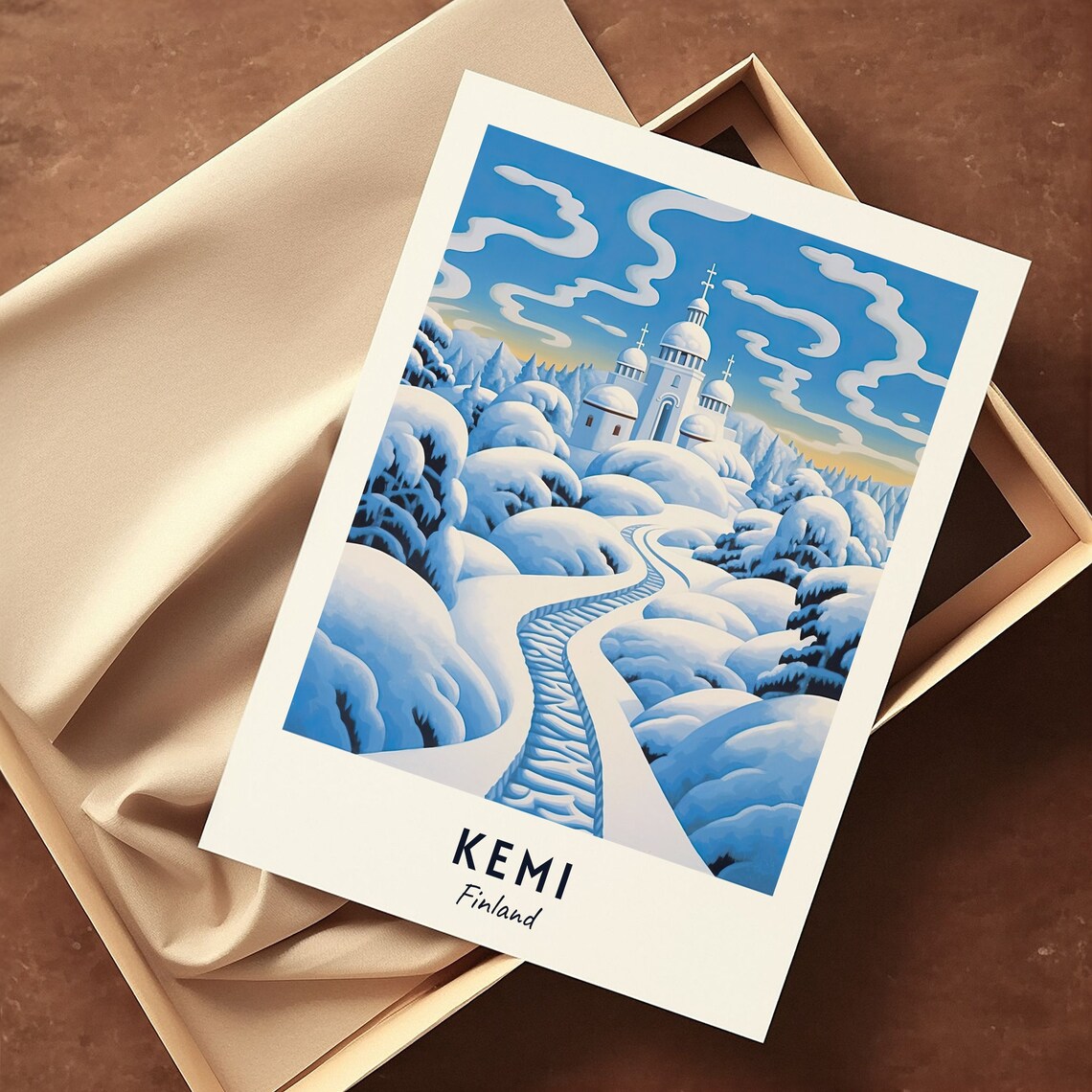 Snowcastle Of Kemi Travel Poster, Finland City Print - Image 3