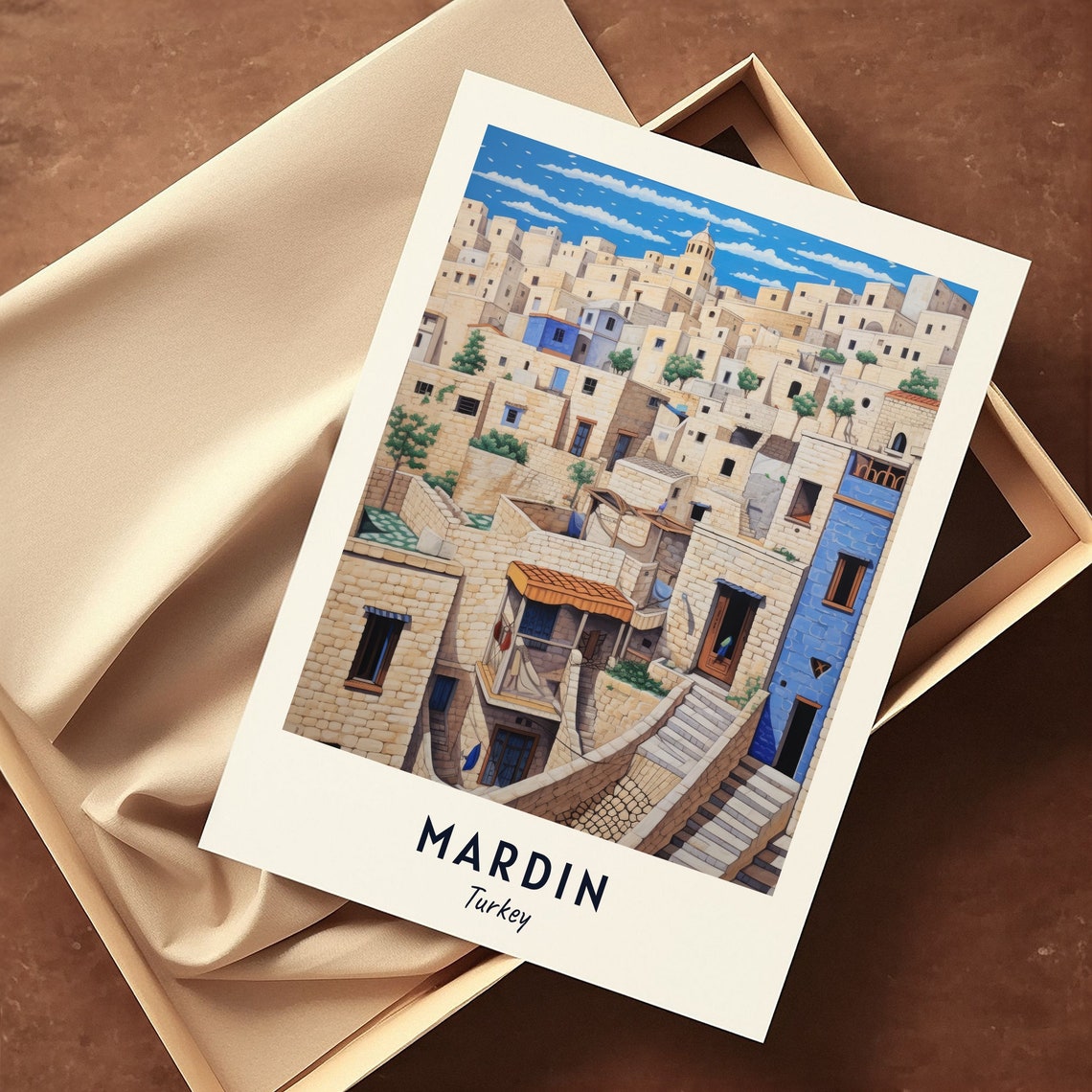 Mardin Turkey Stone Old Town Hillside Travel Poster Keepsake Art - Image 3