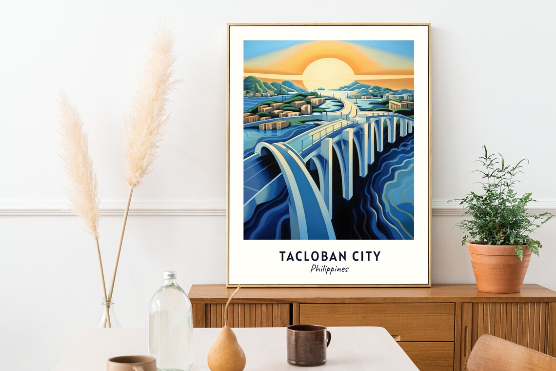 San Juanico Bridge Travel Poster, Tacloban City Philippines - Image 2