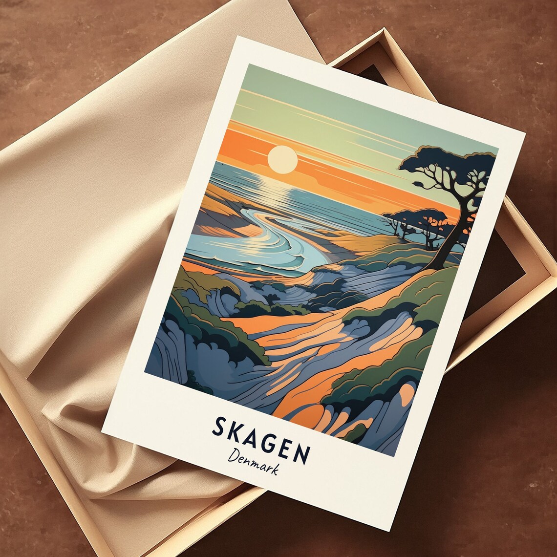 Sunset Over Dune Beach Coastline Skagen Denmark Travel Poster - Image 3