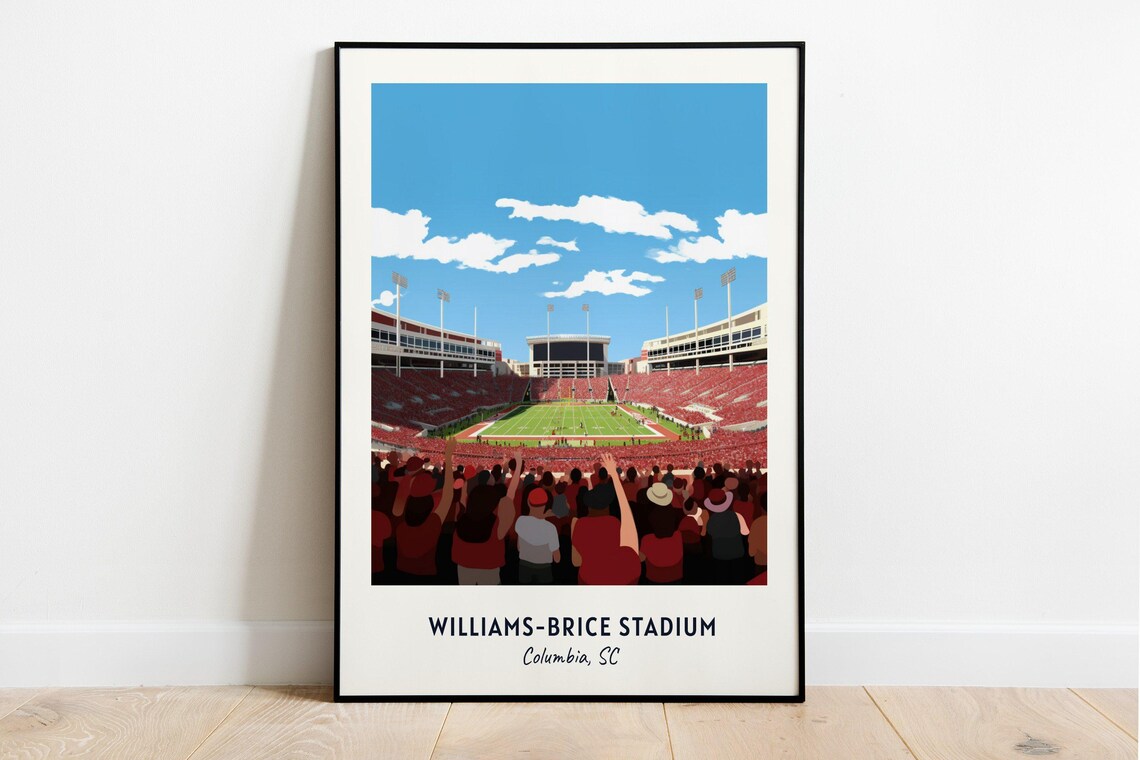 Williams Brice Stadium College Football Art Print