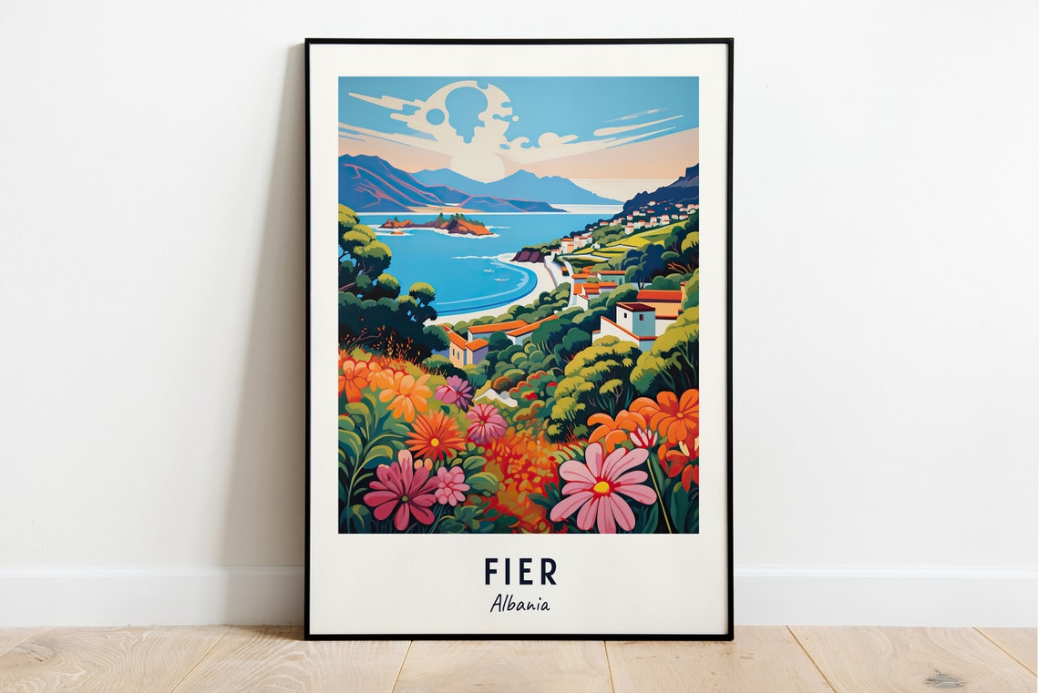 Fier Travel Print Wall Art Fier Albania City Print Fier Travel Gift Fier City Poster Travel Gift Fier Home Decor