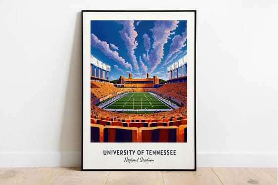 University Of Tennessee Stadium Print College Dorm Print Neyland Stadium Print College Football Print Gift Dorm Decor