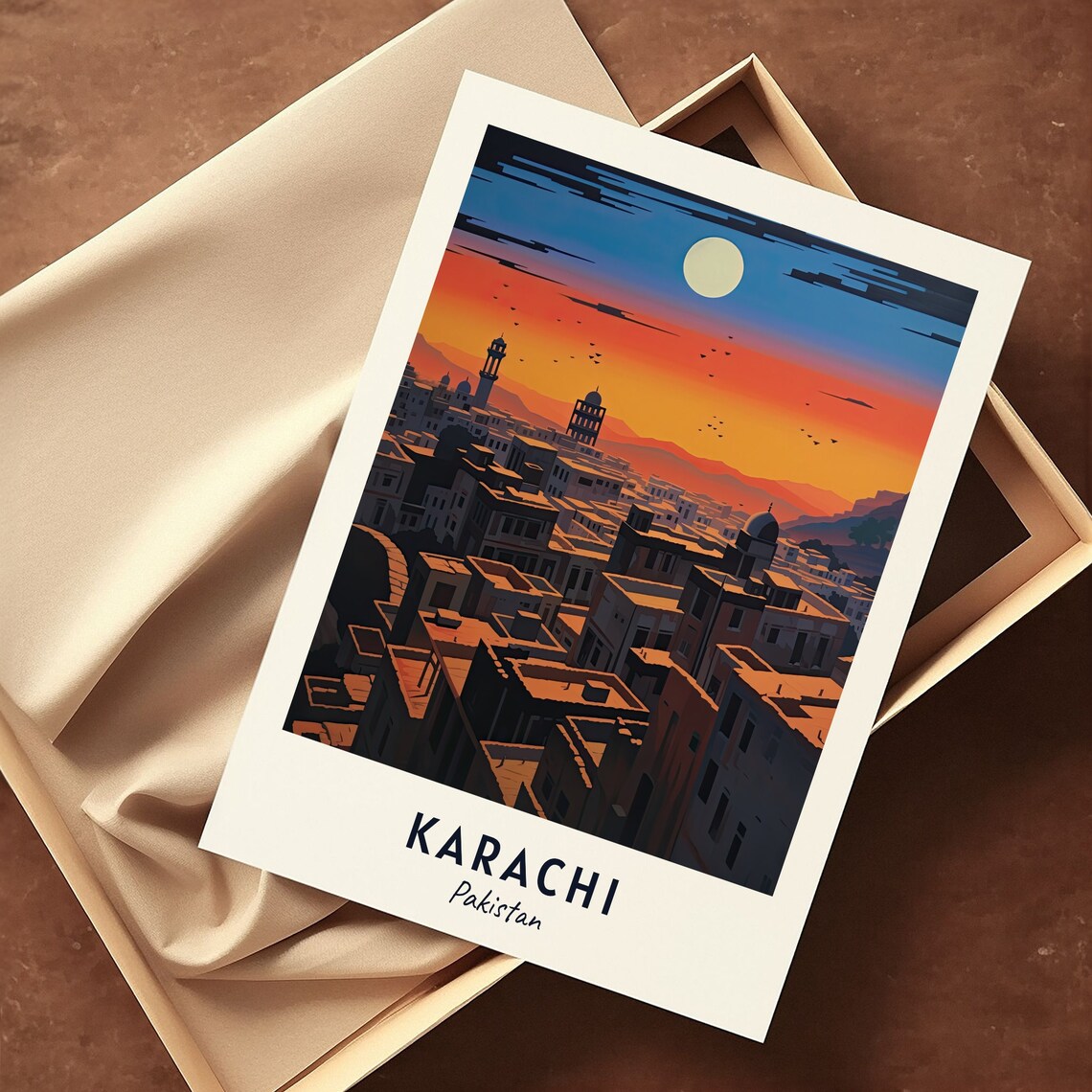 Karachi Travel Poster, Pakistan City Print - Image 3