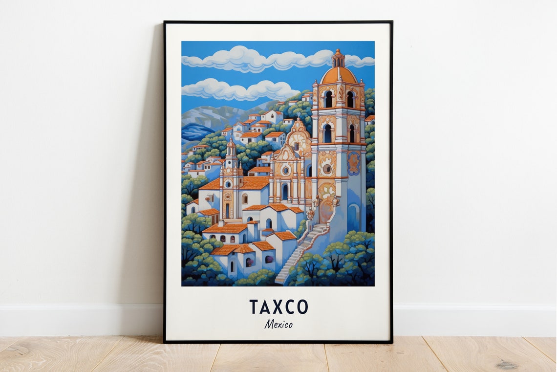 Santa Prisca Church Travel Print Wall Art Taxco Mexico City Print Santa Prisca Church Travel Gift Santa Prisca Church Poster Wall Art