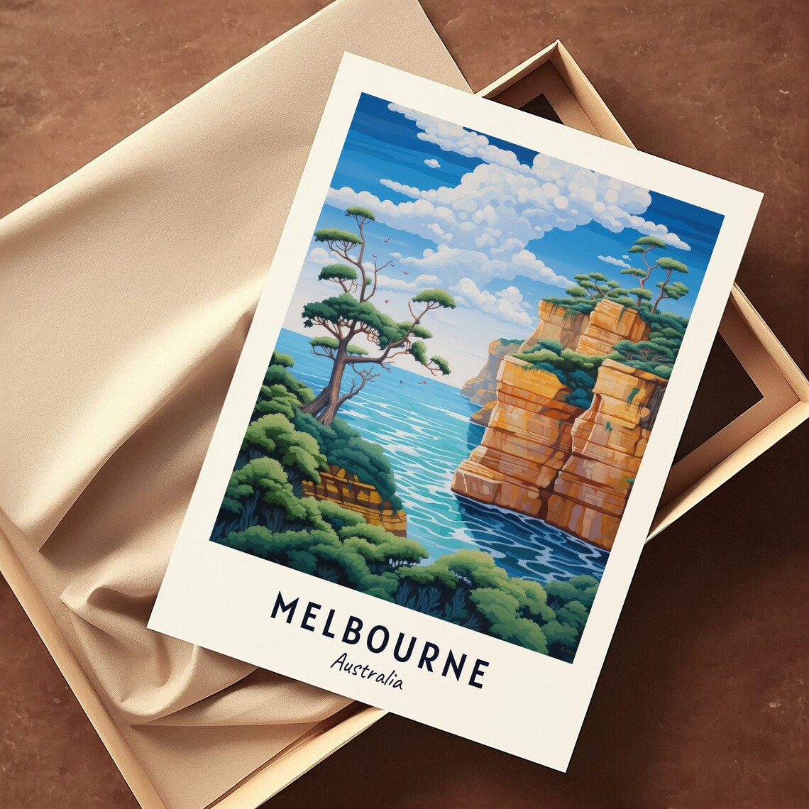 Great Ocean Road Travel Poster, Melbourne Australia - Image 3
