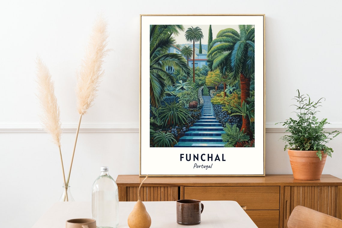 Monte Palace Tropical Garden Travel Print Wall Art Funchal Portugal City Print Monte Palace Tropical Garden Travel Gift Travel Gift - Image 2