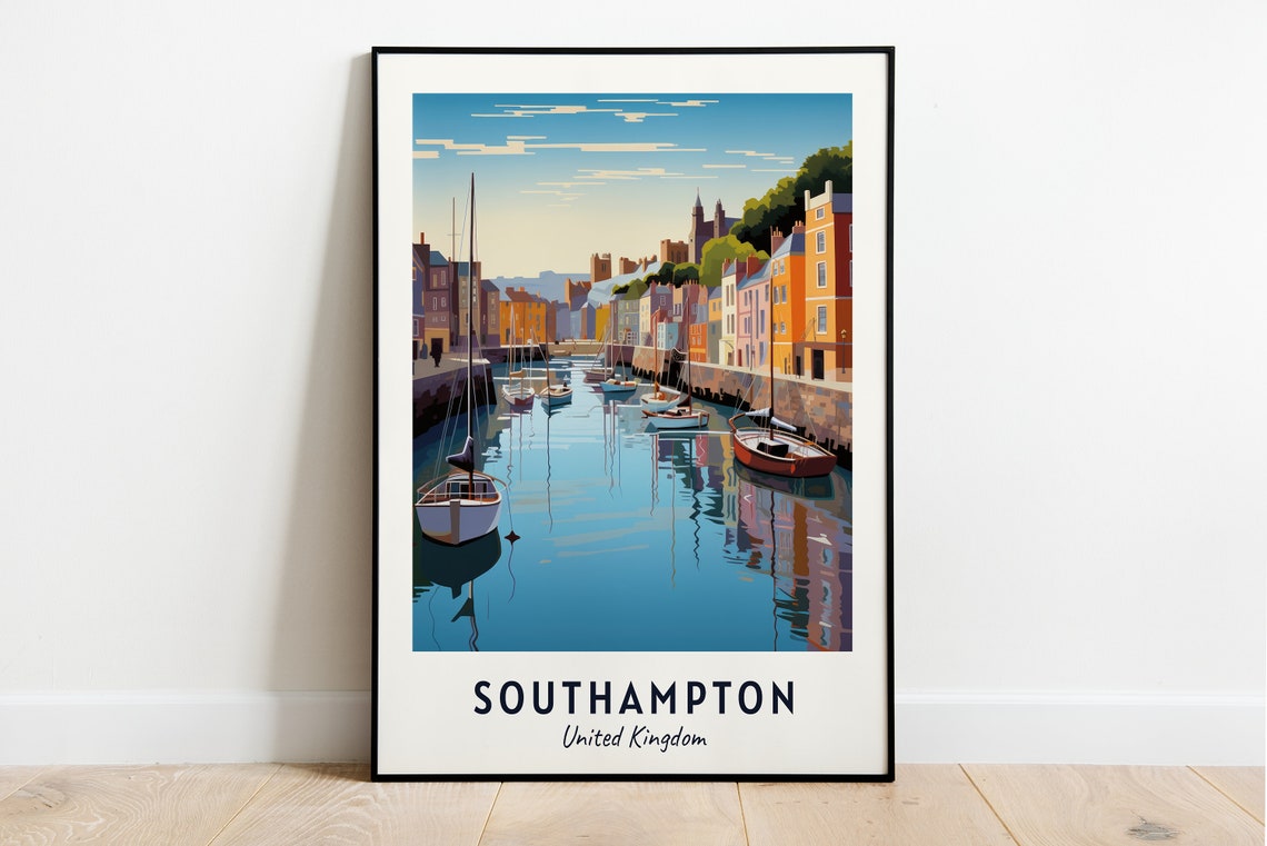 Southampton United Kingdom Travel Print Wall Art Southampton United Kingdom City Print Southampton United Kingdom Travel Gift