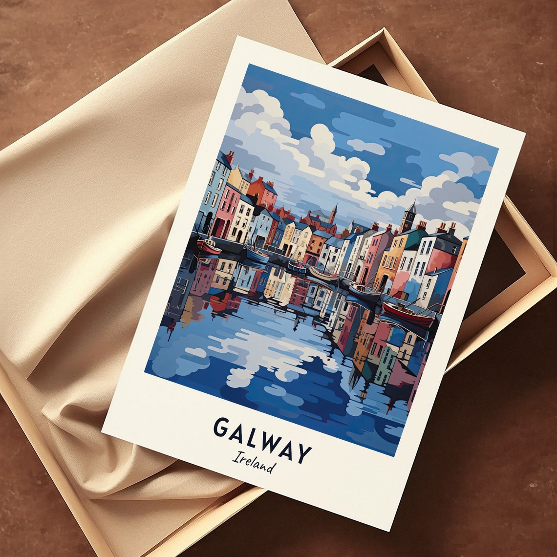 Galway Ireland Travel Gift City Poster - Image 3