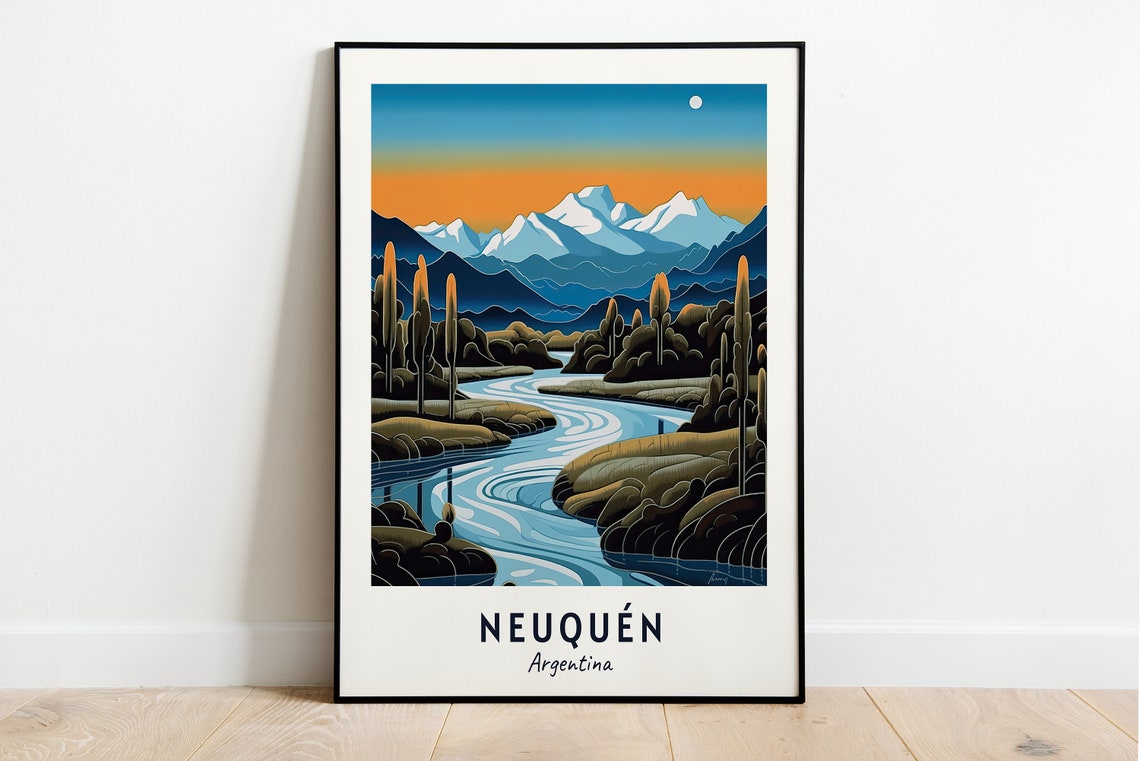 Lann National Park Travel Print Wall Art Neuqun Argentina City Print Lann National Park Travel Gift Lann National Park Poster