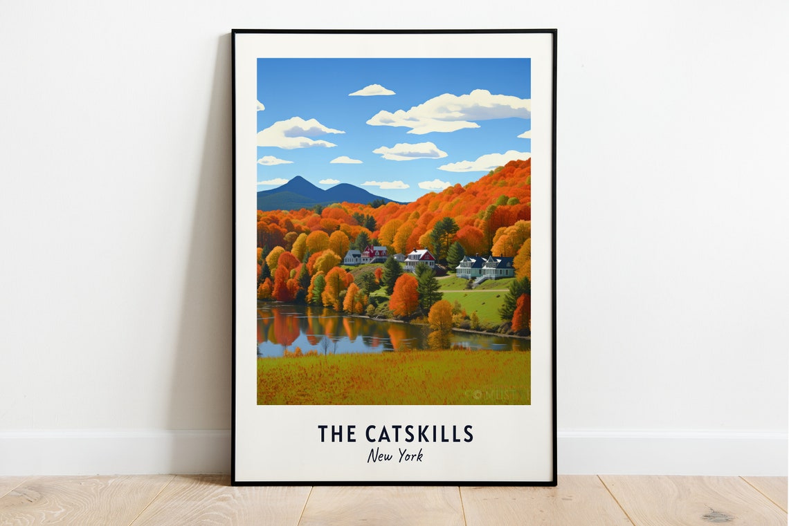 The Catskills Travel Print Wall Art The Catskills New York City Print The Catskills Travel Gift The Catskills City Poster Travel Gift
