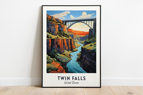 Twin Falls United States Travel Poster