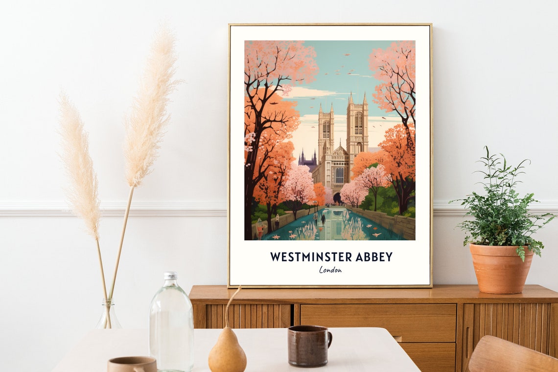 Westminster Abbey London Travel Print Wall Art Westminster Abbey London City Print Westminster Abbey London Travel Gift London Poster - Image 2