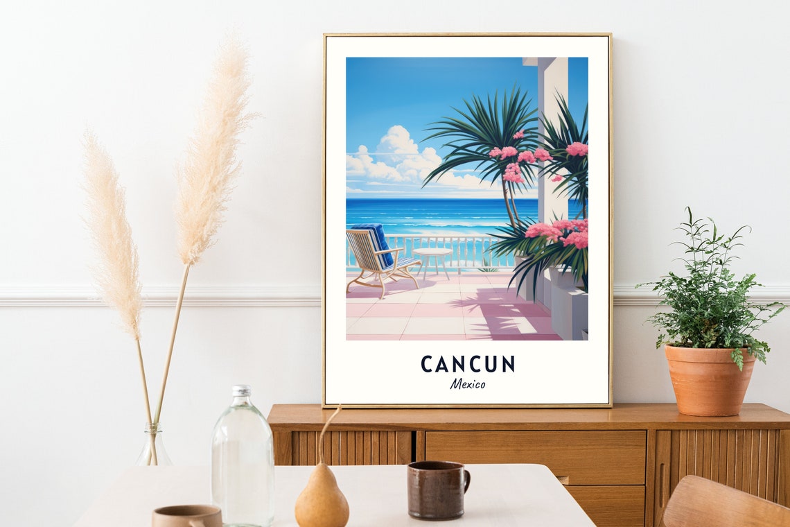 Cancun Mexico Travel Print, City Poster - Image 2