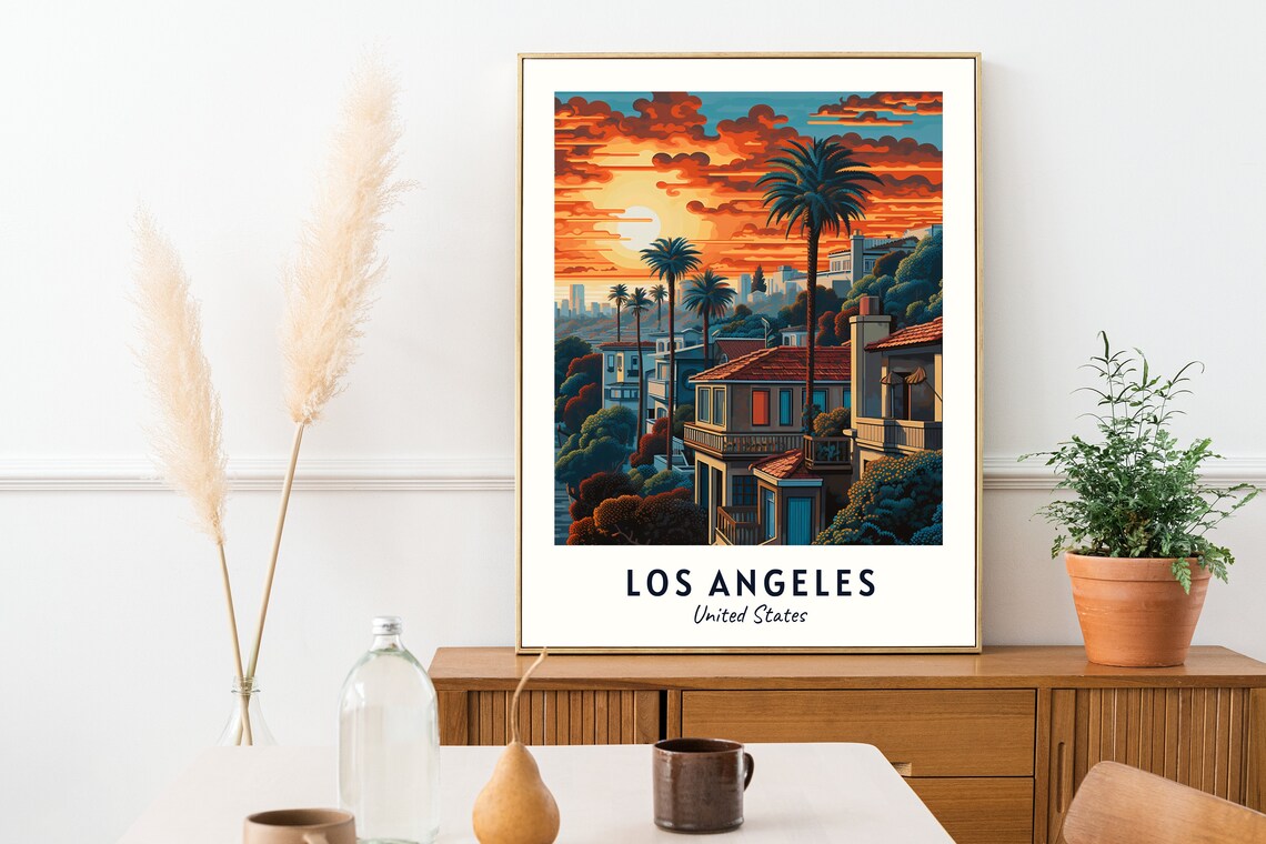 Los Angeles Travel Poster, United States City Print - Image 2