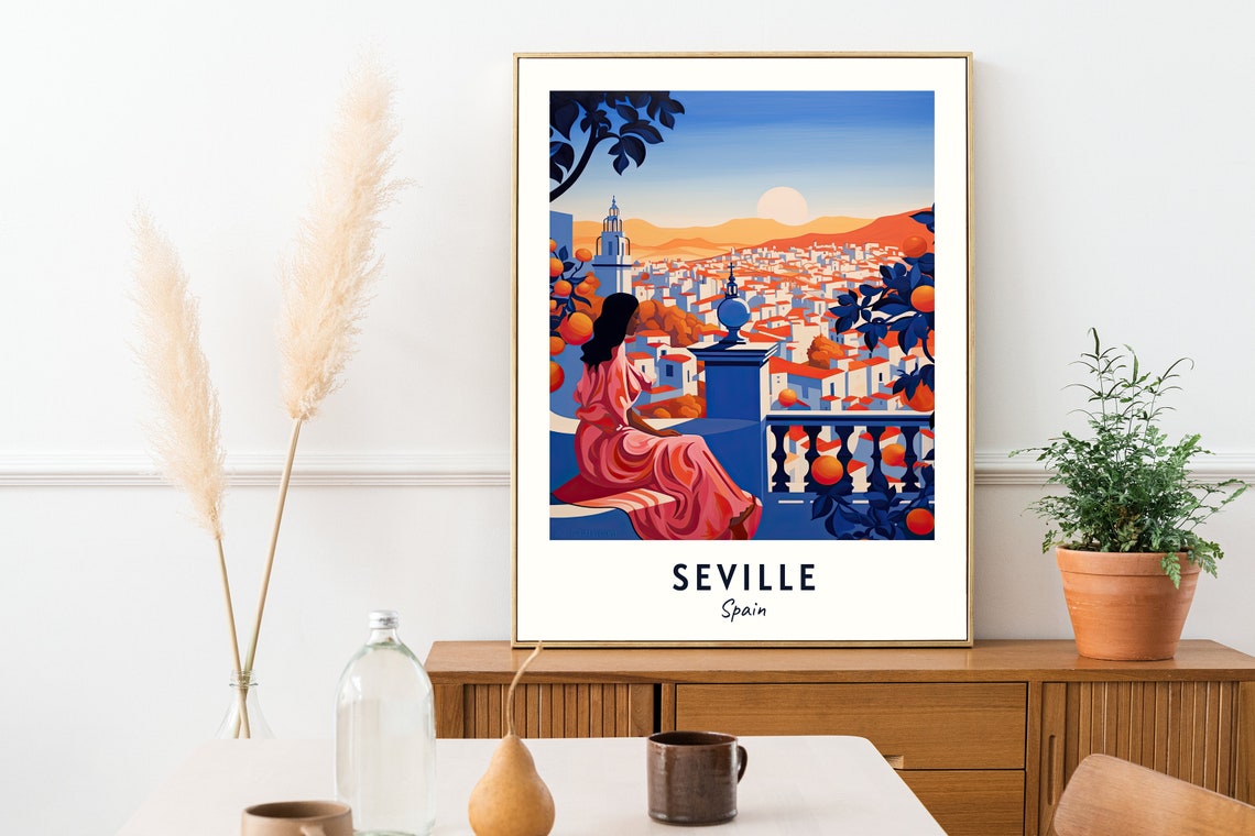 Seville Spain Travel Print Wall Art Seville Spain City Print Seville Spain Travel Gift Seville Spain Poster - Image 2