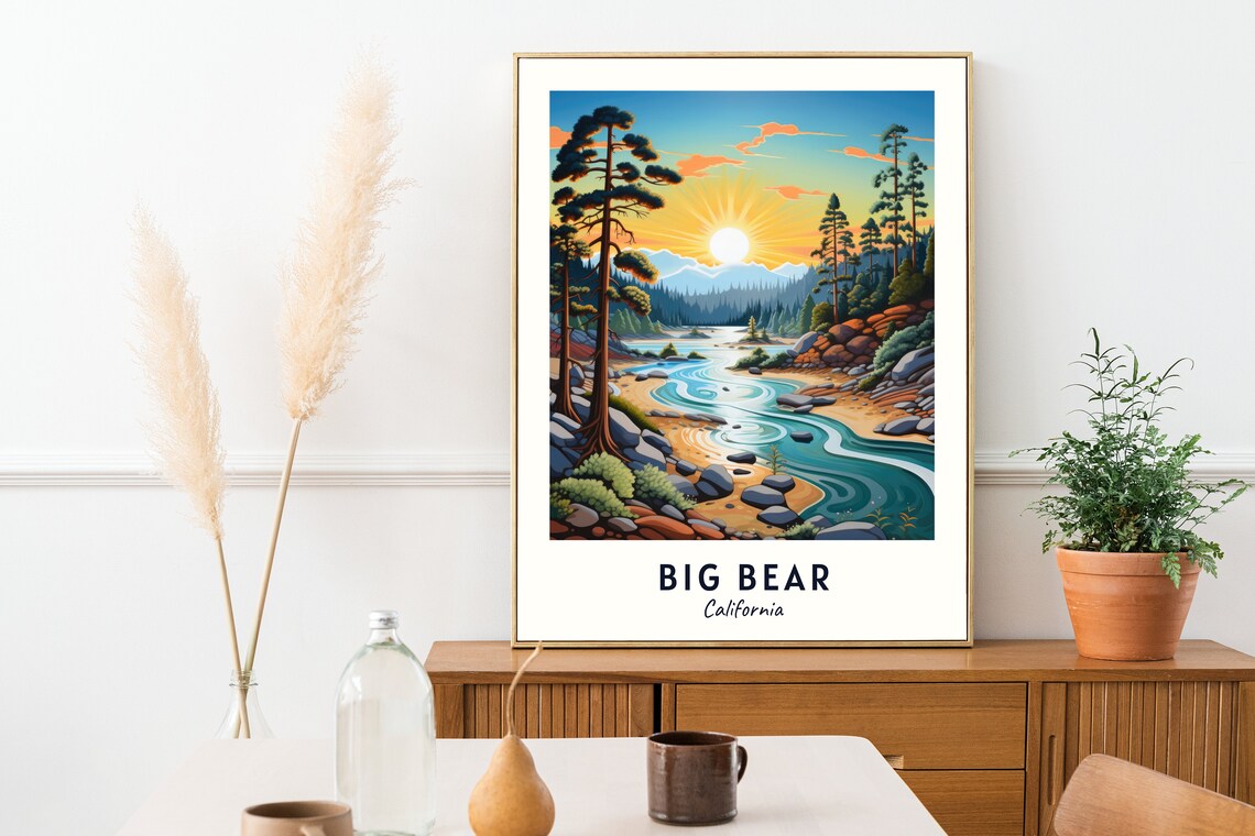 Big Bear California Travel Poster, City Print - Image 2