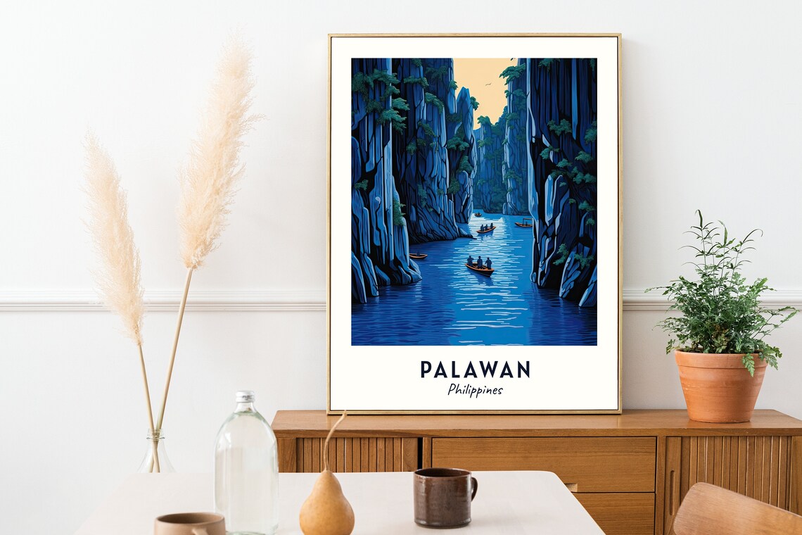 Puerto Princesa Underground River Palawan Blue Canyon Walls Poster - Image 2