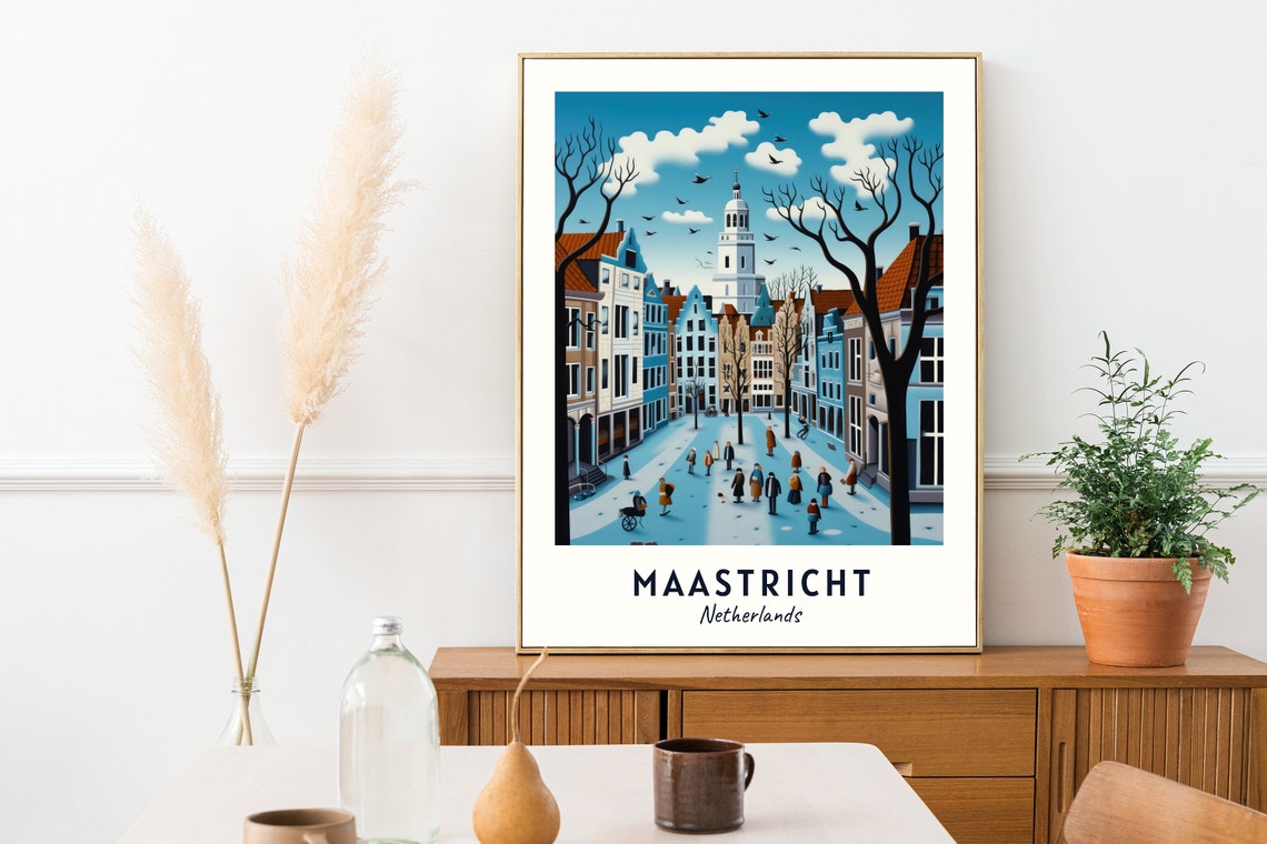 Vrijthof Square Travel Print Wall Art Maastricht Netherlands City Print Vrijthof Square Travel Gift Vrijthof Square Poster Travel Gift - Image 2