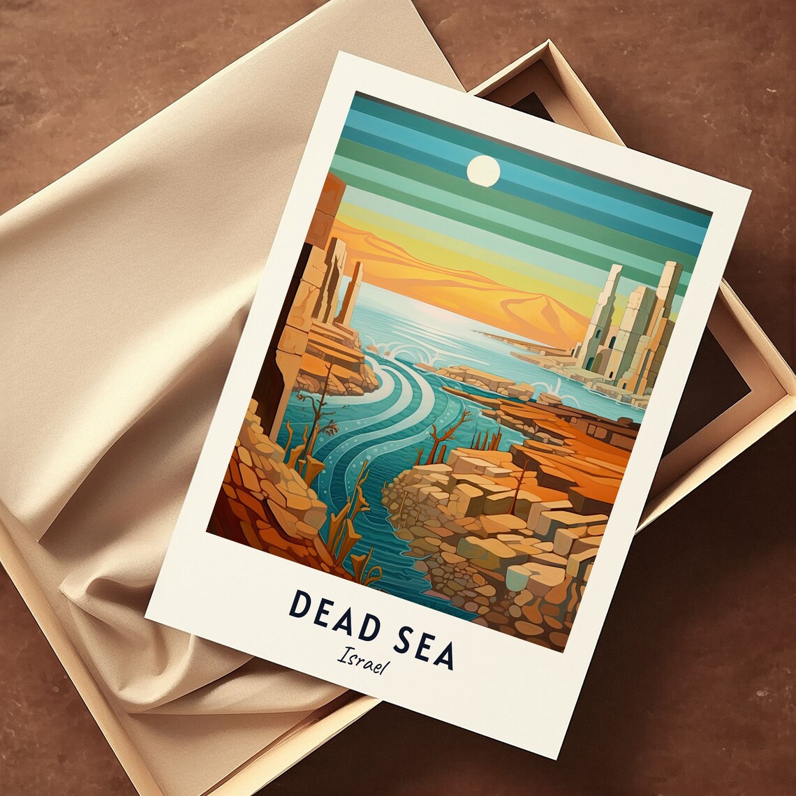 Dead Sea Scrolls Travel Poster, Dead Sea Israel - Image 3