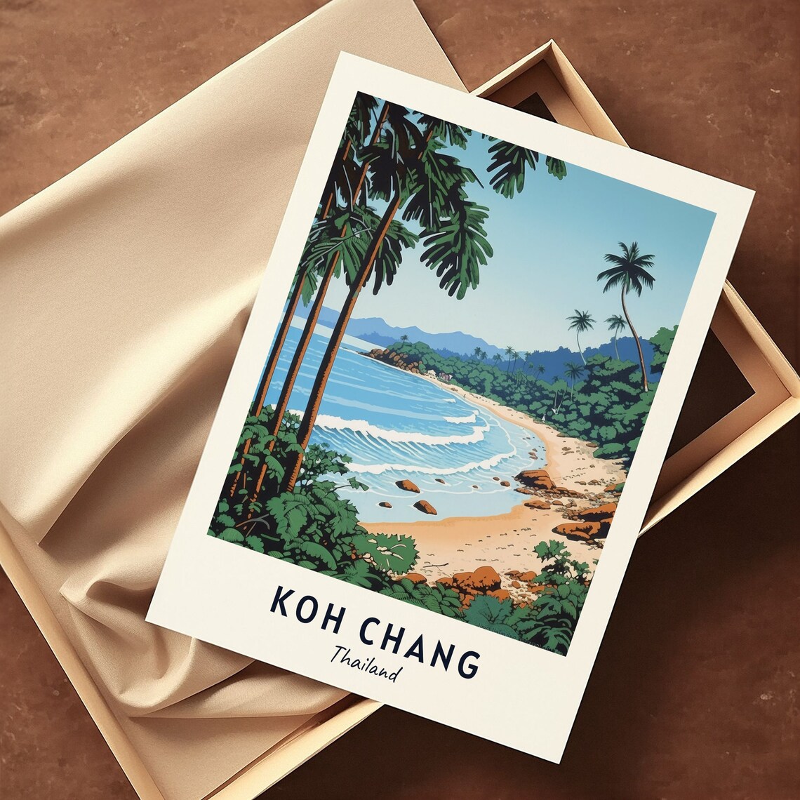 White Sand Beach Koh Chang Thailand Travel Poster - Image 3